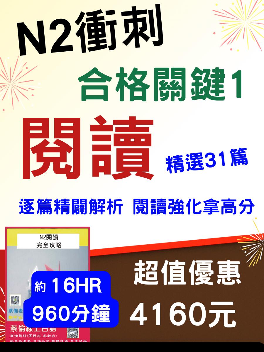 日檢N2閱讀攻略